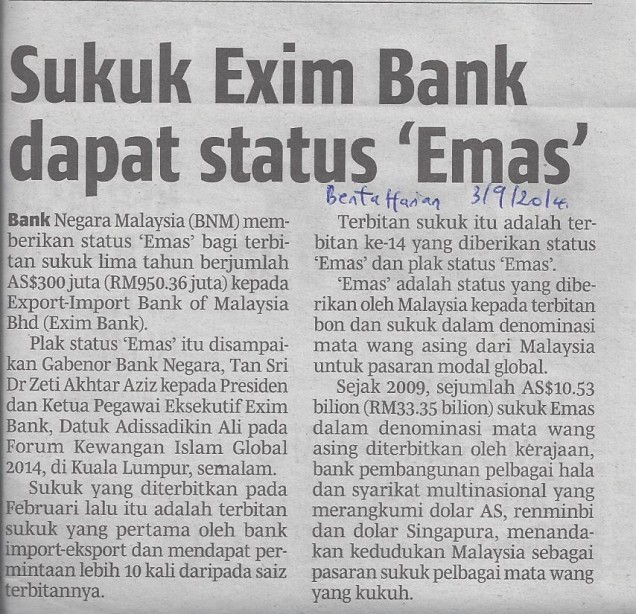 Status 'Emas' Menandakan Kedudukan Malaysia sebagai ...